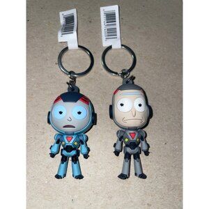 Rick and Morty “MECH RICK & MECH MORTY” Series 1 3D Foam Keychains NWT